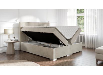 Bed Luxury Bedroom Double bed Textile Upholstery Design Furniture Box spring bed