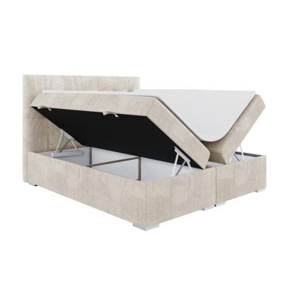 Bed Luxury Bedroom Double bed Textile Upholstery Design Furniture Box spring bed