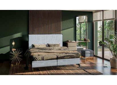 Bed Modern Double bed Designer Bedroom Upholstery Fabric Furniture Beds