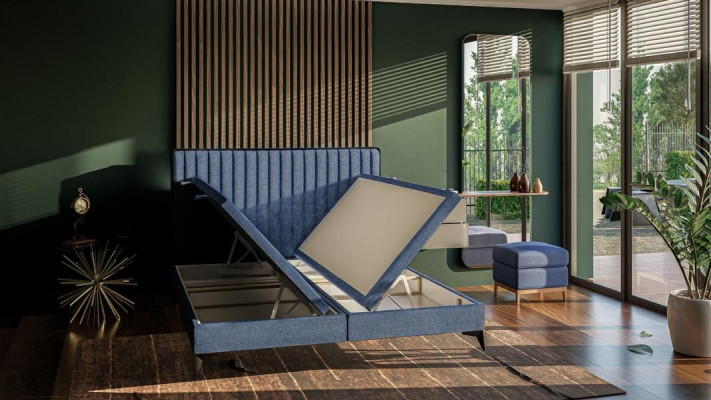 Bed Modern Double bed Designer Bedroom Upholstery Fabric Furniture Beds