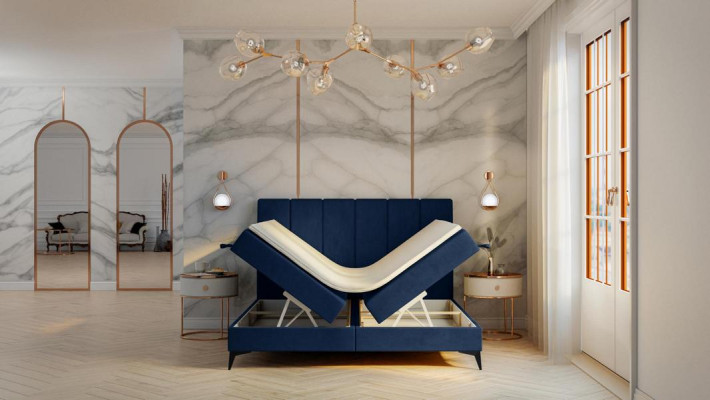 Modern Bed Bedroom Designer Double bed Box spring bed Upholstered bed