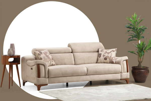 Three Seater Sofa Couch Living room Designer Furniture Modern Upholstery Textile