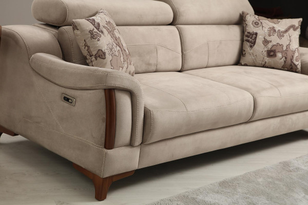 Three Seater Sofa Couch Living room Designer Furniture Modern Upholstery Textile