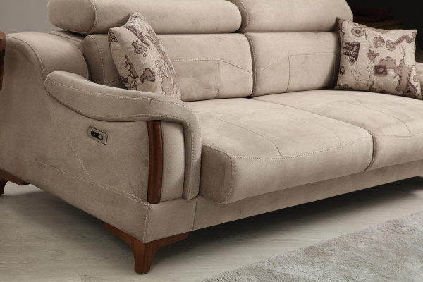 Three Seater Sofa Couch Living room Designer Furniture Modern Upholstery Textile