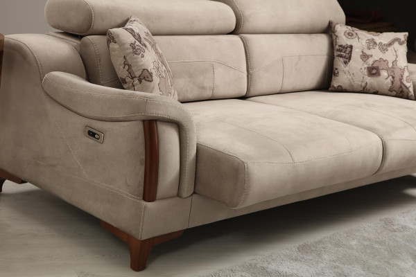 Three Seater Sofa Couch Living room Designer Furniture Modern Upholstery Textile
