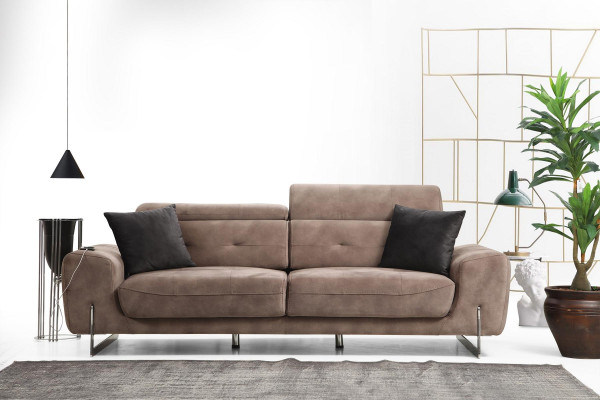 Three-seater sofa couch style modern design upholstered furniture luxury textile