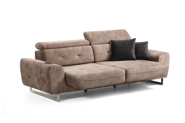 Three-seater sofa couch style modern design upholstered furniture luxury textile