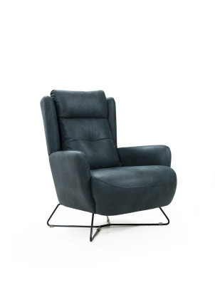 Modern Black Armchair Living room Designer Seat Furniture Textile Upholstery Fabric