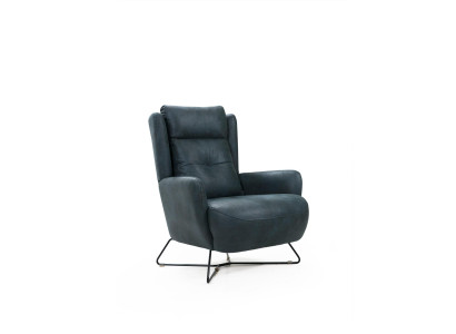 Modern Black Armchair Living room Designer Seat Furniture Textile Upholstery Fabric