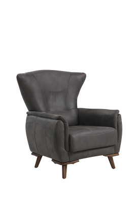 Modern Armchair Luxury Living room Upholstered furniture Gray Seat Design Furniture
