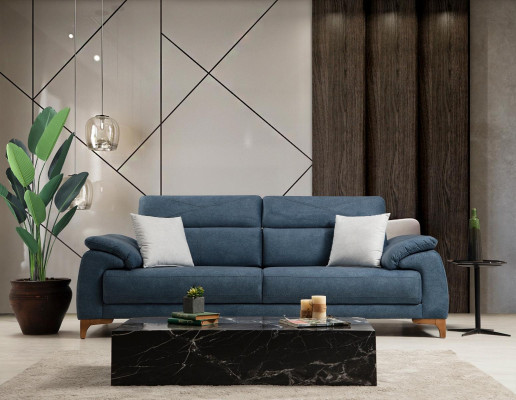 Modern three-seater 2x sofas couch sofa set complete textile furniture design