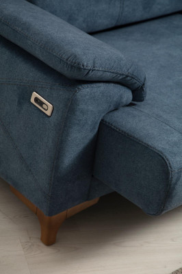 Modern three-seater 2x sofas couch sofa set complete textile furniture design