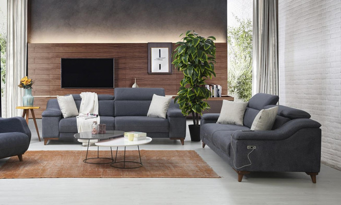 Design Three Seater Sofa Couch Upholstery Modern Living room Textile Sofas new Furniture