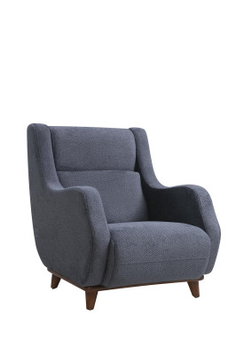 Gray Armchair Modern Seat Living room Upholstered furniture Textile Furniture Design