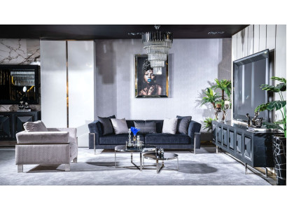 Living room Sofa set 3+1 Seater Coffee table Sofa Armchair Set 4pcs.