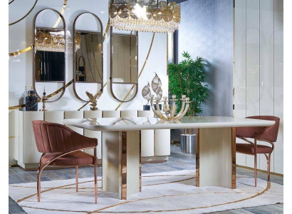 Luxury Tables Dining room Table Dining room Modern Gold stainless steel Immediately