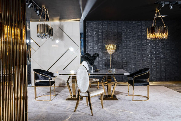 Luxury Tables Dining room Table Dining room Modern stainless steel Immediately White