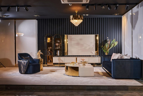TV cabinet lowboard tv stand sideboard living room modern wood black design