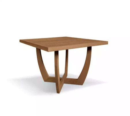 Dining room Dining table kitchen table 110 x 110 x 74 cm brown style modern table