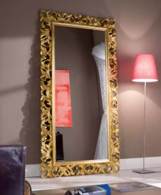 Classic r Design Mirror Living room Sideboard Luxury Wood Frame new