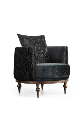 Round Armchair Luxury Upholstery Design Textile 1 Seater Single Seater Furniture Furniture
