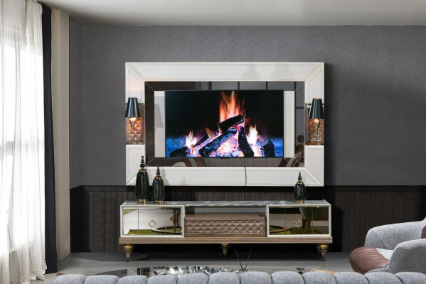 Wall unit Suite TV cabinet tv stand lowboard table wood luxury xxl wardrobe