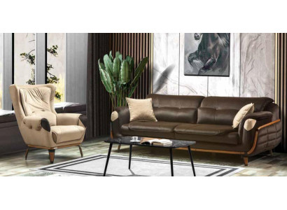 Sofa 3 Seater Armchair Design Upholstery Seat Classic Design Living room