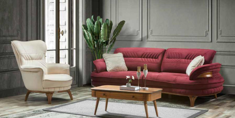Armchair Luxury Design Textile Living room Classic s Style Lounge Furniture
