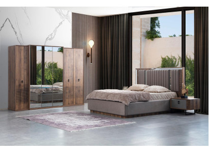 Grey-brown bedroom set for modern living environments