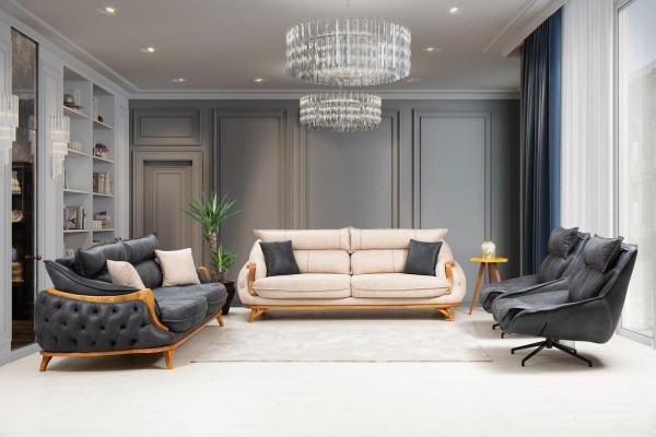 Modern Three Seater Couch Leather Sofas Designs Sofa Black Sofa 3 Seat