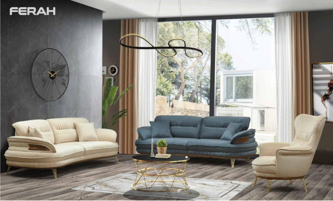 Sofa set 3+3+1 Seater Sofa Armchair Sofas Suite Seat Luxury Set