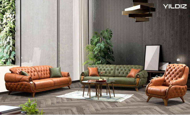 Classic r Three Seater Sofa Couch Upholstery Furniture Living room 3 Seat
