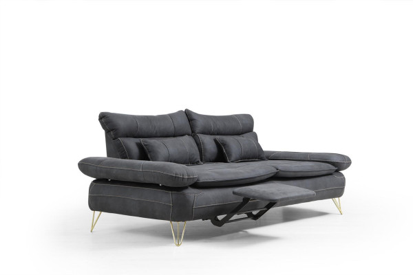 Sofa set 3+3+1+1 Seater Suite Black Sofa Armchair Sofas Set 4pcs