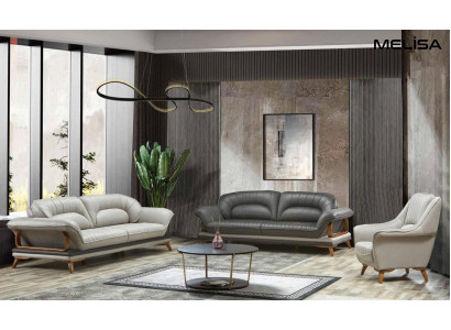 Luxury Suite Set Sofa set 3+3+1 Seater Sofas Armchair Fabric 3pcs.