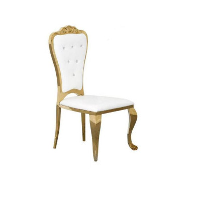 Modern Style Stylish Armchair Chair White Seat Upholstery Design Metal Textile
