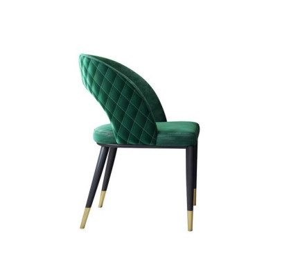 Dining chairs Living room Green stylish Chair with wooden legs Modern