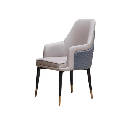 Dining chairs Living room luxurious Gray Chair with wooden legs Modern new