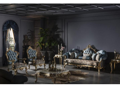Baroque Classic Living room Couch Set Suite Table Sofa set 6 pieces