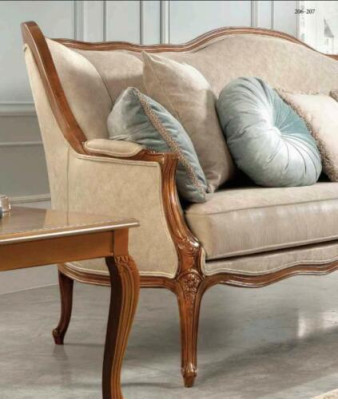 Sofa set 6 pieces. Classic Furniture Sofa Armchair Side Table Coffee table Wood