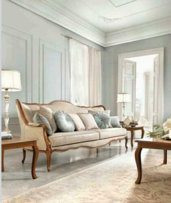 Sofa set 6 pieces. Classic Furniture Sofa Armchair Side Table Coffee table Wood