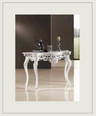 Designer Luxury Console Table Consoles Tables Wood Design Silver Classic r new