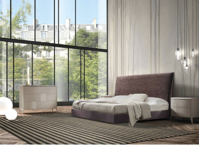 Bed Beds Double bed Bedroom Upholstery 180x200cm Italian Furniture