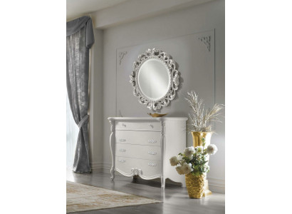 Classic Bedroom Chests of drawers 2 pcs. Set Baroque Rococo Chest of drawers + Mirror new