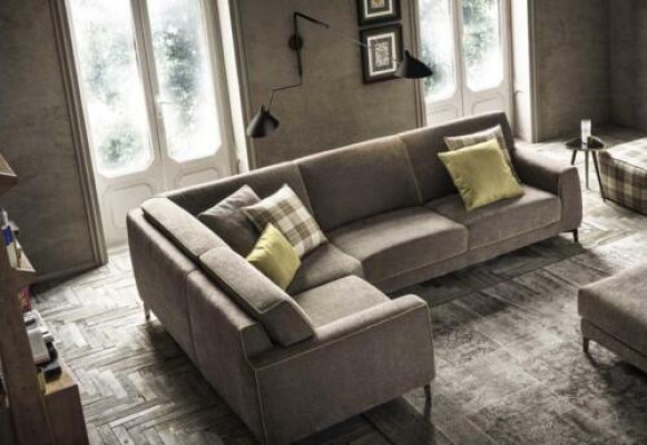 Italian Corner sofa Sofa Couch Sofas Couches Corner Suite Furniture Fabric Textile