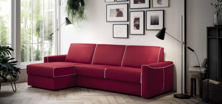 Corner sofa Modern Design Sofa Focus Fabric L-shape Couch Living landscape Italy Furniture