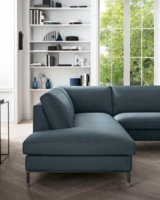 Leather sofa Living landscape Corner sofa XXL Upholstery Corner Seat Couch L-shape Living room