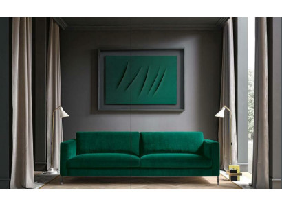 Living room Green Three Seater Fabric Design Couches Upholstery Sofa Sofas Green Furniture