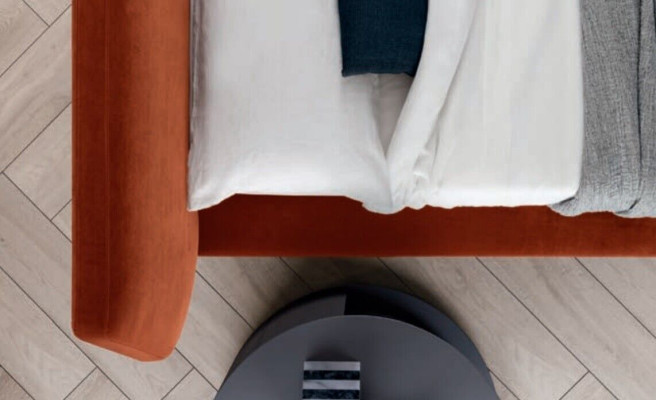 Double bed Beds Design Upholstery Bedroom 200x200cm Modern Wood Bed Italy