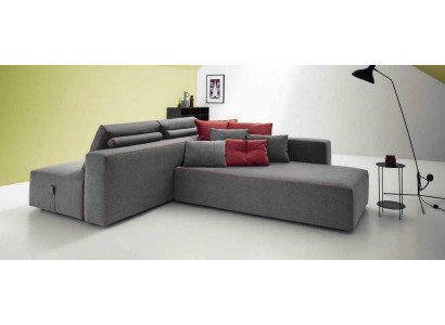 Sofa L-shape Textile Couch Corner upholstered Seat Sofa Living room modern alfitalia