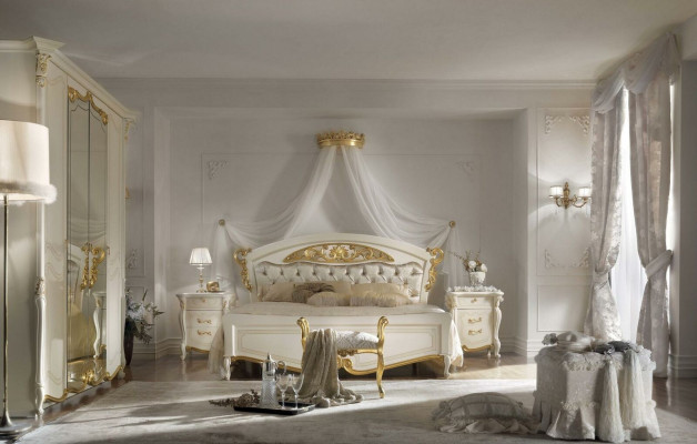 Bedroom 3 pcs. Set Bed 2x Bedside table Upholstery Console Beds Double Hotel